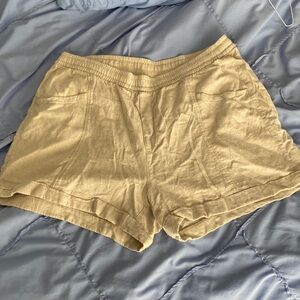 Old Navy Beige Linen Shorts